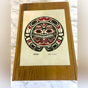 Steven C Evan’s Beautiful and Unique handcrafted Bear slide Wooden Box signed.
